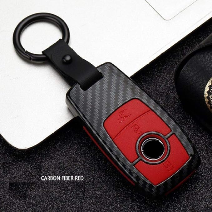 ZGYQGOO Car key cover for ABS Carbon fiber Car Remote Smart Key Case