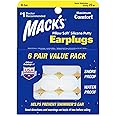 Mack's Pillow Soft Silicone Earplugs - 6 Pair, Value Pack – The Original Moldable Silicone Putty Ear Plugs for Sleeping, Snor