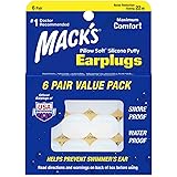 Mack's Pillow Soft Silicone Earplugs - 6 Pair, Value Pack – The Original Moldable Silicone Putty Ear Plugs for Sleeping, Snor