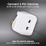 Masterplug Shaver Adaptor White 3-Pin Socket Electric Toothbrush Shaver BS1363-3 view 2