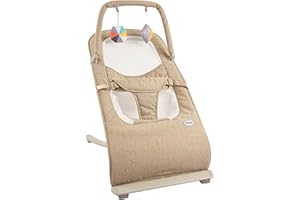 YHPOYLP Baby Bouncer, Portable Soothing Baby Bouncer Seat with 3-Point Harness Comfortable Baby Rocker for Babies 0-6 Months, 0-20 lbs
