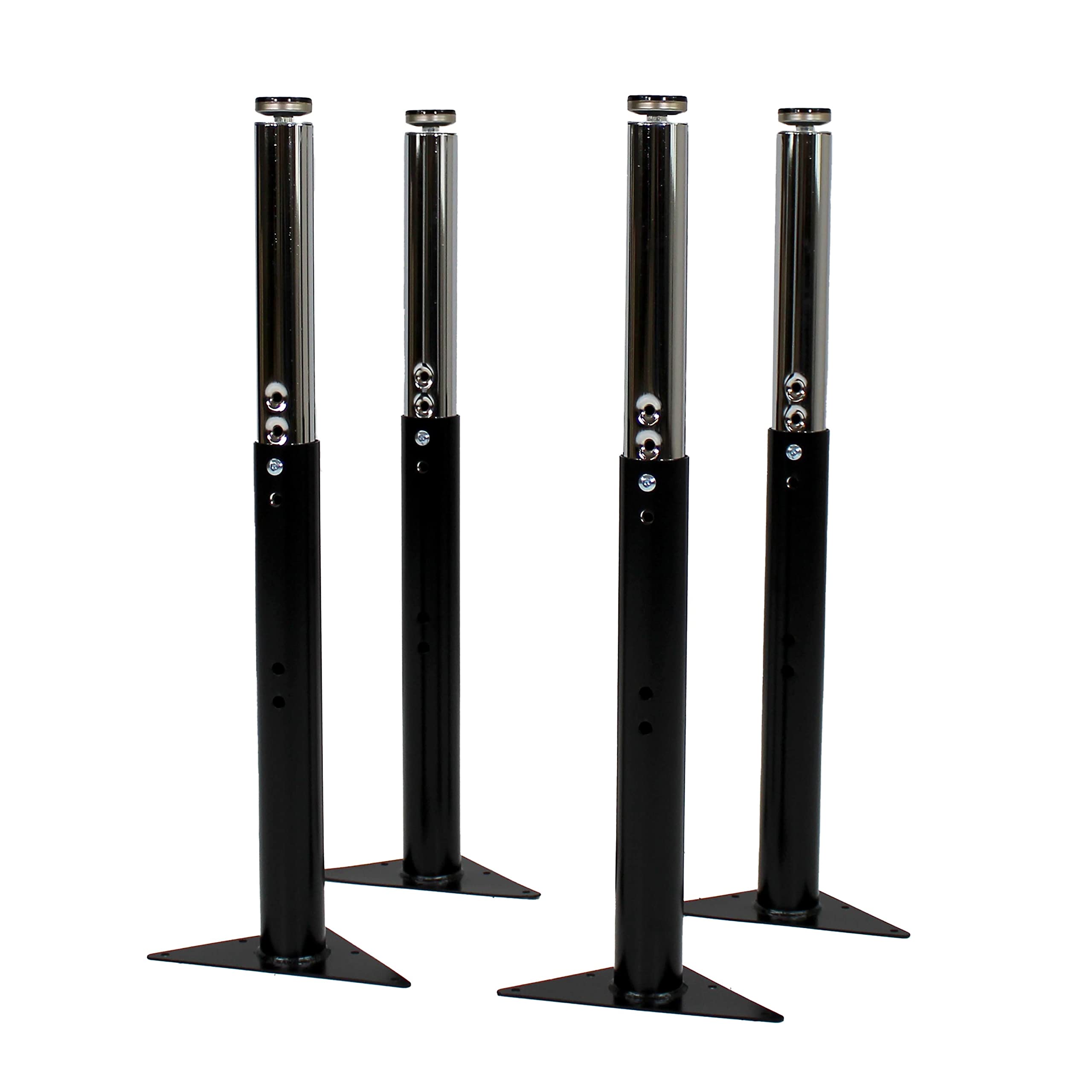 Photo 1 of Factory Direct Partners 11025-BK Replacement Super Table Legs with Glides and Casters for Activity Tables,Adjustable Height 19-30",Includes Legs and Hardware ONLY (4-Pack), Black