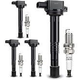 UF311 Ignition Coil &amp; 9807B-561BW Double Iridium Spark Plug For Honda Civic | For Honda 02-11 Civic,02-09 CR-V,03-07 Accord,03-11 Element,04-05 S2000/02-06 Acura RSX,06-11 Acura CSX OE#C1382 UF583 5C1382