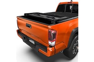 Aurorasters Soft Quad-Fold Truck Bed Tonneau Cover for 2016-2024 Toyota Tacoma 6FT Bed (73.7") |for Models with or Without The Deck Rail System