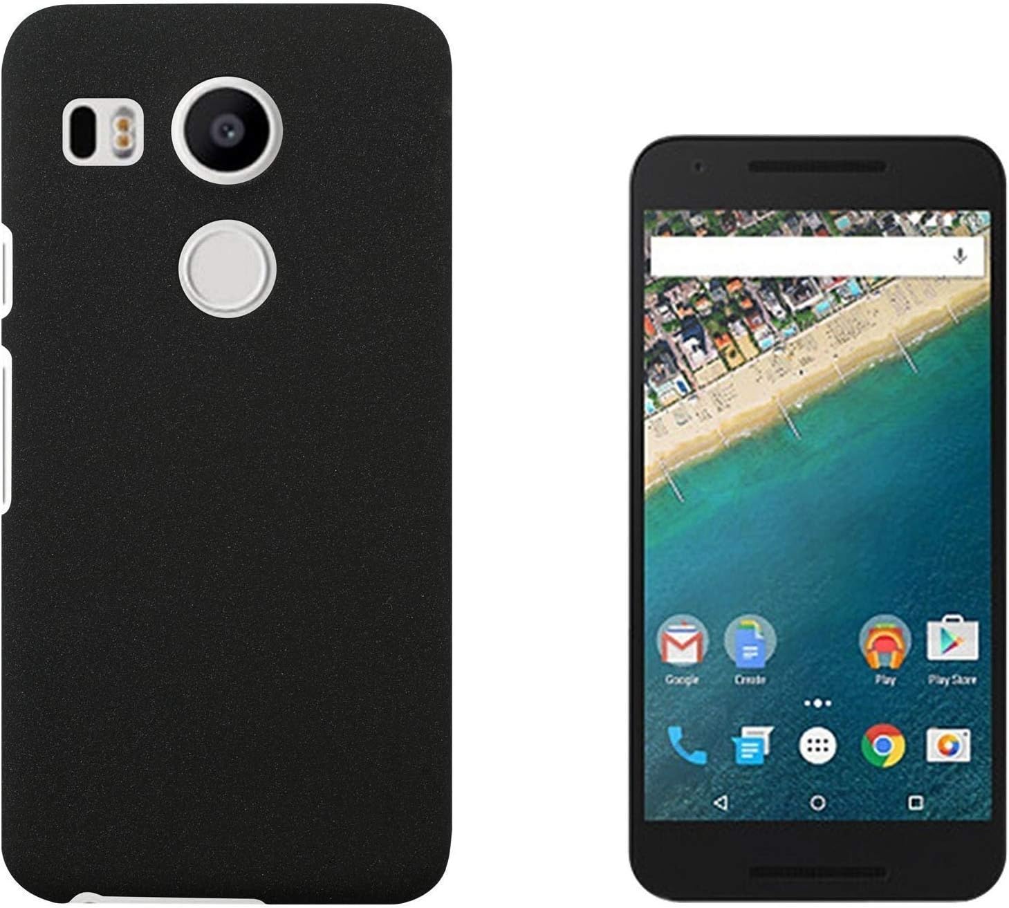 Johra® Hard Case Back Cover Case for Lg Nexus 5X - Black
