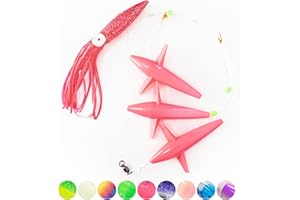 BLUEWING Fishing Daisy Chain Big Game Bulb Squid Trolling Bird Tuna Lures Fish Teasers for Marlin Sailfish