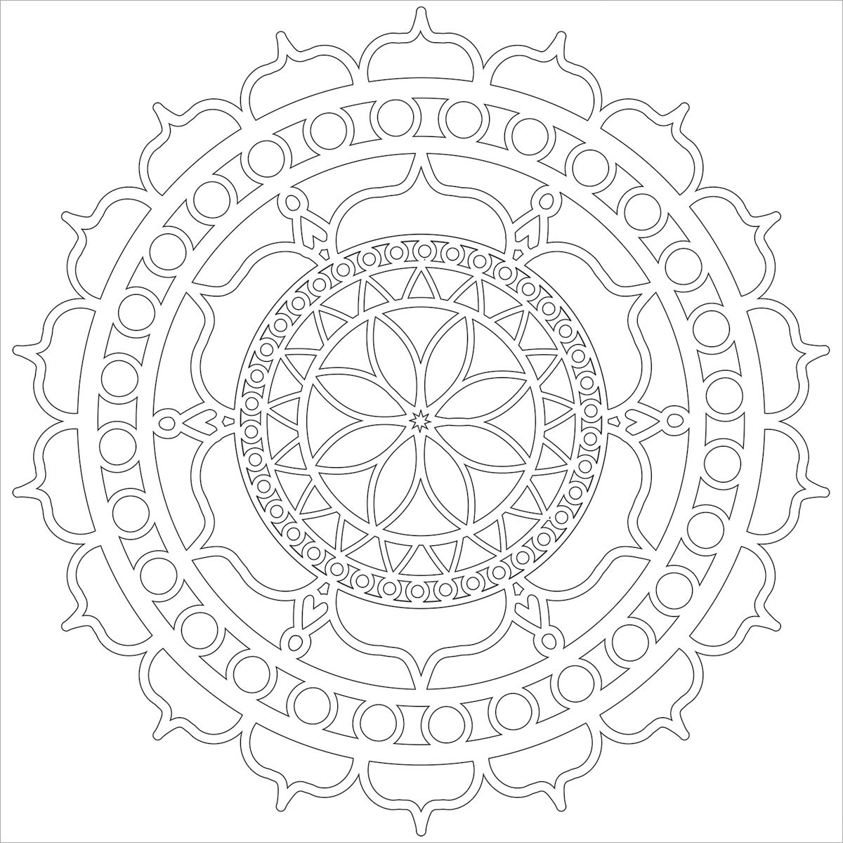 The Crafter's Workshop 6 x 6-inch Rosetta Stencil, Black/ White