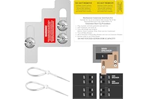 INZIZIK Generator Interlock Kit for General Electric GE 100 Amp Panels. 1 3/8 Inch Spacing Between Main and Branch Breakers, Generator Electrical Interlock Kit