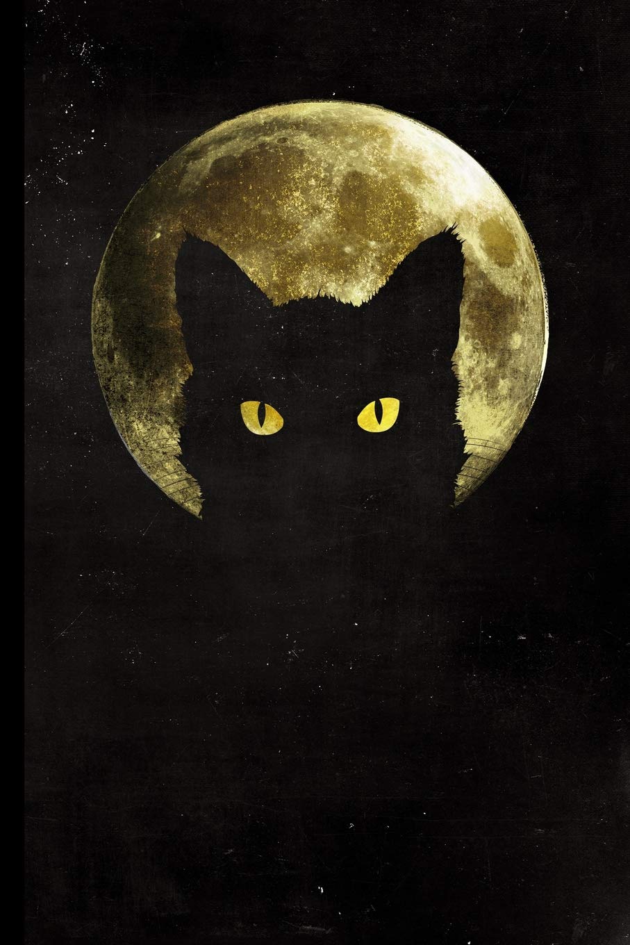 black cat and moon