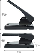 Rapesco 1631 Germ-Savvy Antibacterial Heavy Duty 2-Hole Punch Black view 7