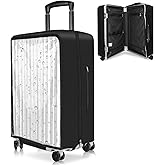 Yotako Upgraded Zippered Transparent PVC Suitcase Cover, No Disassembly Required Clear Luggage Protector for Suitcase Luggage Protector Cover 30''