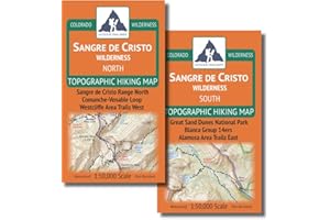 Outdoor Trail Maps Sangre de Cristo Wilderness Map Pack: North Map and South Map