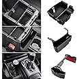 Eamplest Center Console Organizer for Jeep Wrangler JL/JLU 2018-2023 2024 and Gladiator JT 2020-2024 Accessories Gear Shift Side Tray Organizer, Hanging Armrest Storage Box-3PCS (Not for JK/JKU)
