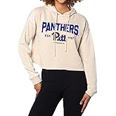 chicka-d Women's Standard Oversized Dropped Shoulder Crewneck Fleece Sweatshirt | NCAA Arch Over Icon Neutral