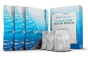 INVIGORATED WATER pH ON-The-GO Alkaline Water Filter Pouch- Portable Alkaline Water Filtration System for Your Bottle, Pitcher, Jug, Container - High pH Water - Long-Life 400 Litre/105 Gallon (3-Pack)