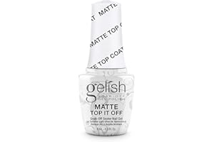 Gelish MINI Matte Top It Off Top Coat – 9ml Long-Lasting, Chip-Resistant, Quick-Dry Formula for Salon-Quality Manicure at Home, Perfect for Nail Care & Art