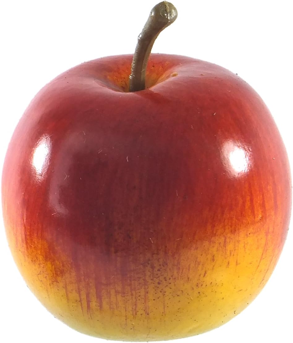 6pc Artificial Red Round Gala Cameo Apple Apples - Plastic Fruit - Six Pieces