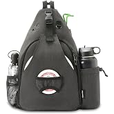 MYQ MOYAQI Disc Golf Bag with 10-12 Capacity, Backpack Retriever Holder and Storage Pockets, Padded Adjustable Strap Back Panel, Lightweight Durable(Grey) (MYQ-A02Y210010-Grey)