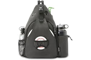 MYQ MOYAQI MOYAQI Disc Golf Bag with Retriever Holder and Storage Pockets, Disc Golf Backpack with 8-10 Disc Capacity, Padded Adjustable Strap and Back Panel, Lightweight and Durable