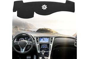 BERKSYDE Leather Dashboard Dash Cover Mat Carpet PU Compatible with 2008-2013 Infiniti G25/G35/G37;2014-2015 Infiniti Q40/Q60.