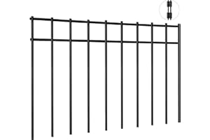 TANIVO 21 Pack - 17"x12" Animal Barrier Fence, 30Ft(L) No Dig Fence for Dogs with Strong Snap Connect, 4 Gauge Black Powder Coated Steel, Dog Rabbits Fence Barrier for Outdoor Landscaped Yard