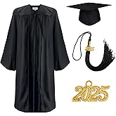 GraduationMall Sustainable Graduation Cap and Gown with Pockets 2025 Tassel for High School & Bachelor,100% Recycled Material