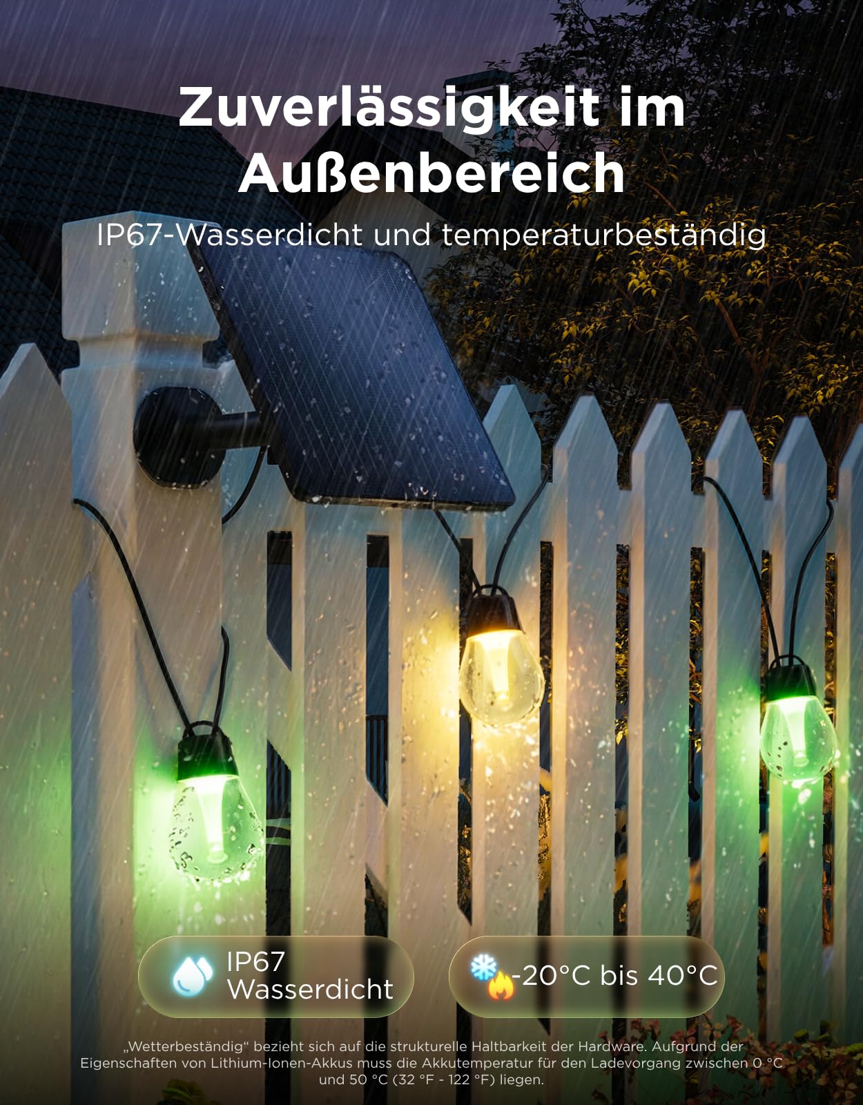 Govee Solar Lichterkette Outdoor 10m, RGBICW mit 16 Millionen Farben 3
