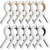 Beach Towel Clips, 12 Pack Towel Clips for Beach Chairs, Windproof Beach Chair Clips for Towels, Clothes, Socks, Blankets