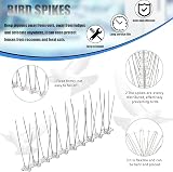 Fox·Bunny 12Pcs Bird Spikes Kit 3M Coverage Pigeon Deterrent Garden Balcony view 3