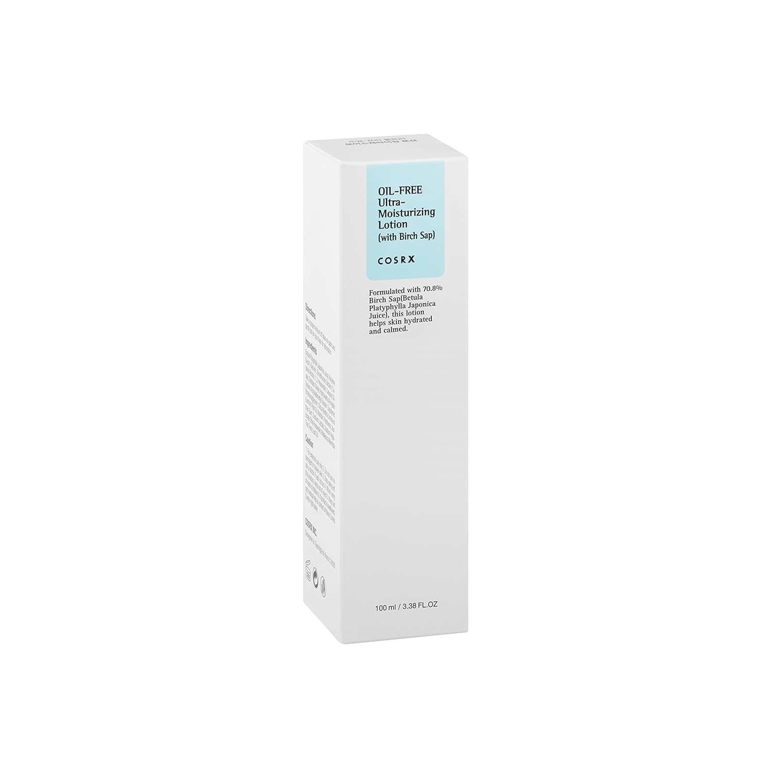 COSRX Oil-Free Ultra-Moisturizing Lotion with Birch Sap, 3.38 fl.oz / 100ml | Daily Moisturizer | Korean Skin Care, Vegan, Cruelty Free, Paraben Free: Beauty