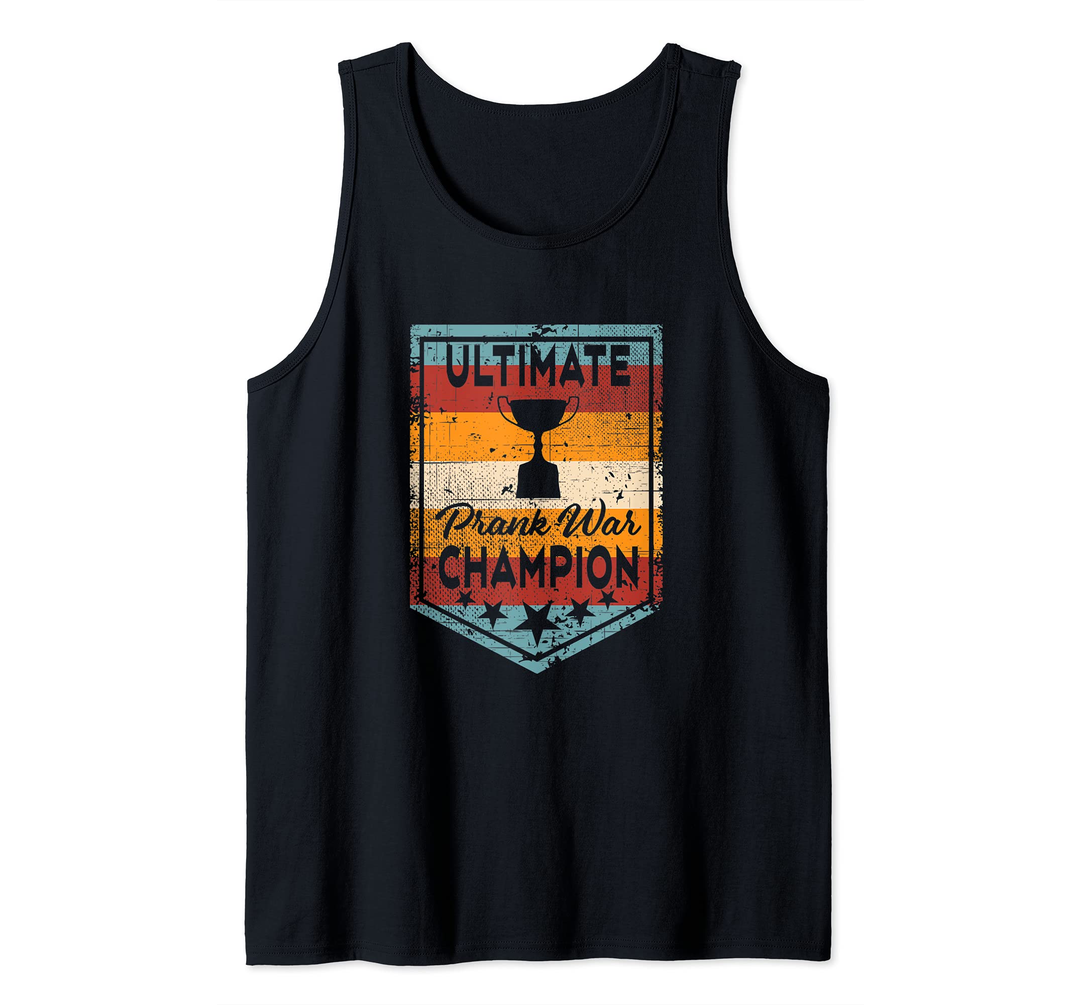 Funny Fathers Day Prank War Champion Winner Trophy Dad Jokes Tank Top