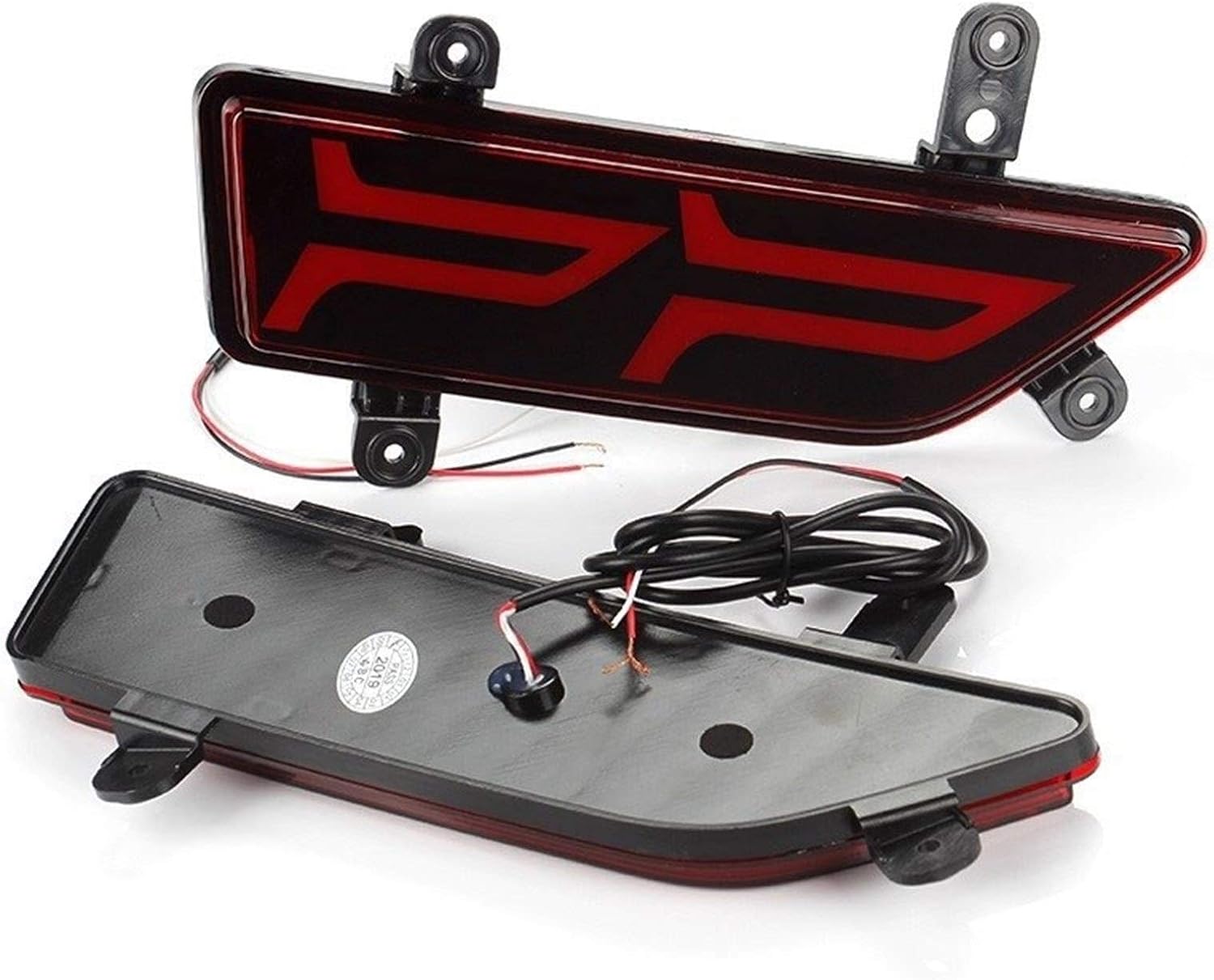 ESUHUANG 2pcs 12V Car LED Rear Bumper Reflector Light for Mahindra