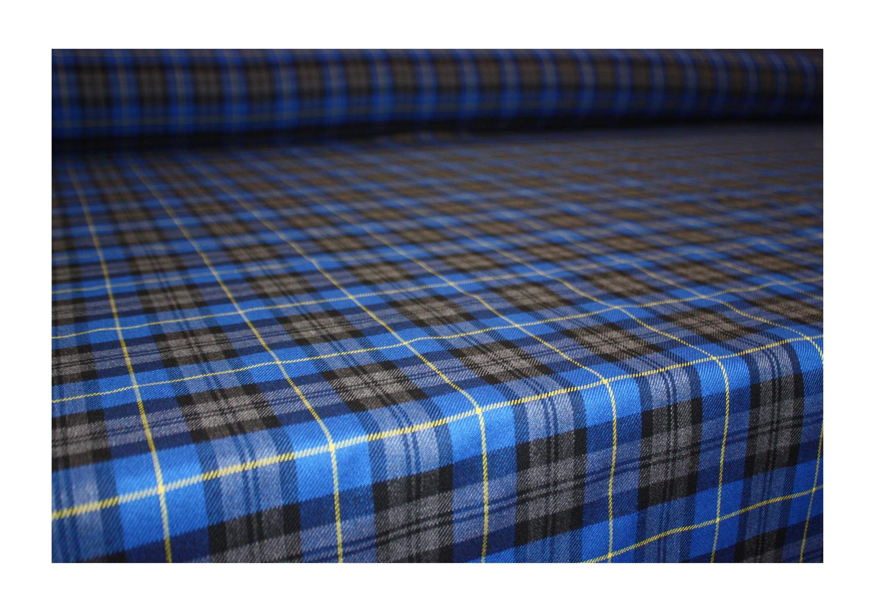 The Dragons Den 145 x 145 cm Traditional Tartan Polyviscose Square Tablecloth Burns Night Christmas Hogmanay Home Decoration [Blue Hunting]