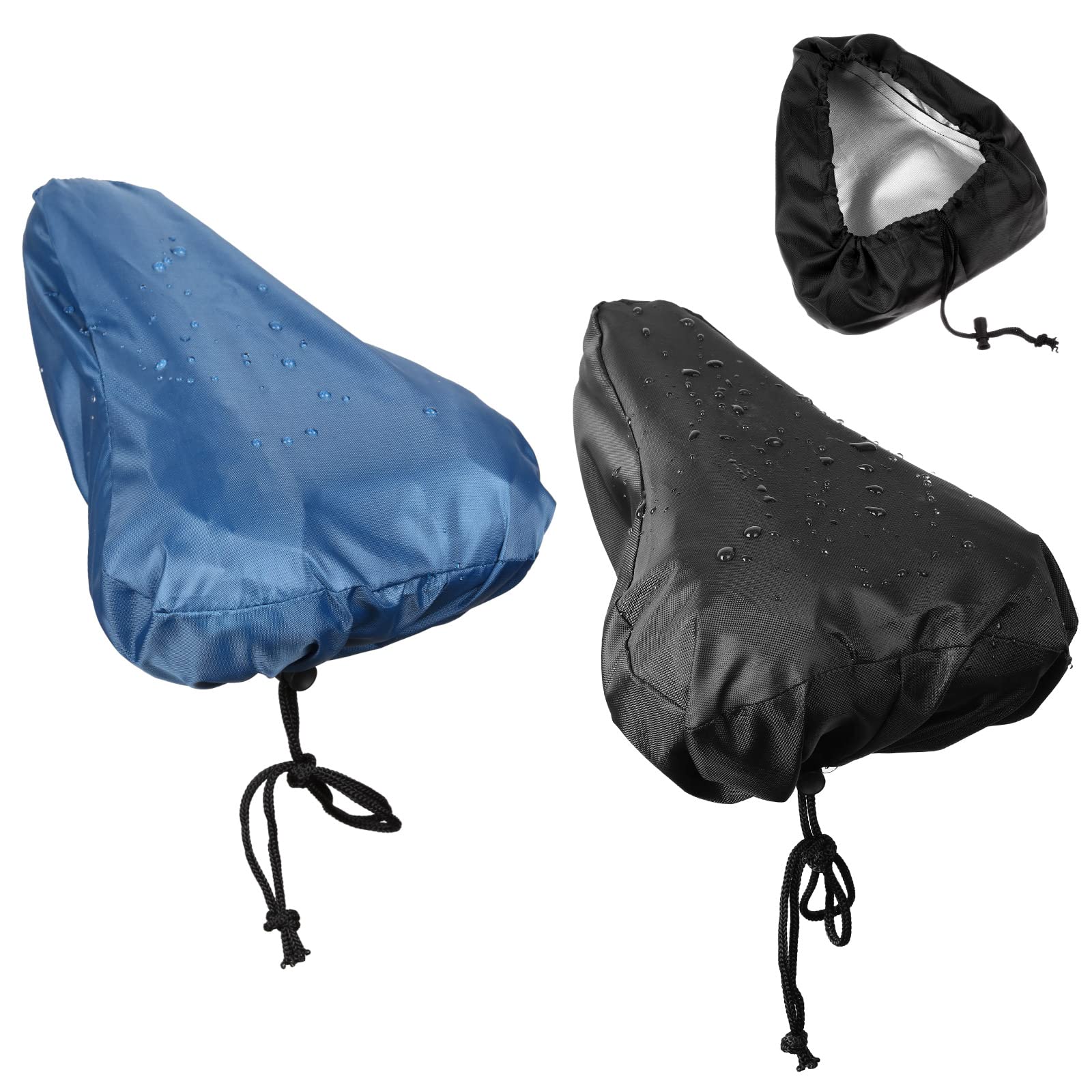 Photo 1 of 2-Piece Waterproof Bike Seat Rain & Dust Protective Cushion Saddle Cover - Navy, Accessories for Men & Women