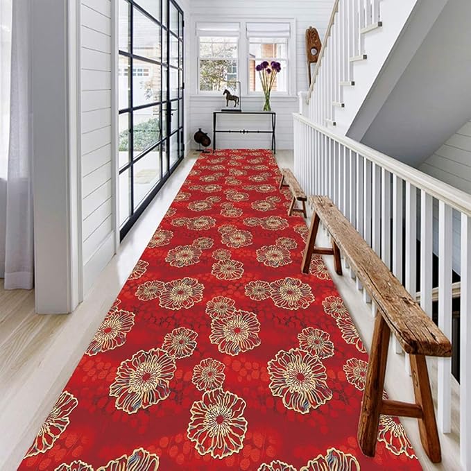 XZtianxie Red Carpet Runners, Modern Minimalist Style Floor Long Runner