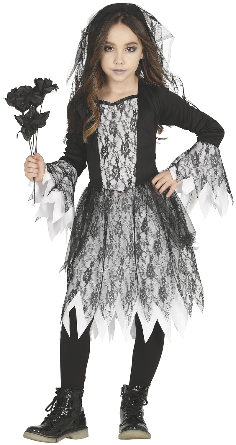 FIESTAS GUIRCA Childs Gothic Ghost Bride Fancy Dress Costume Halloween Age 5-6 Years