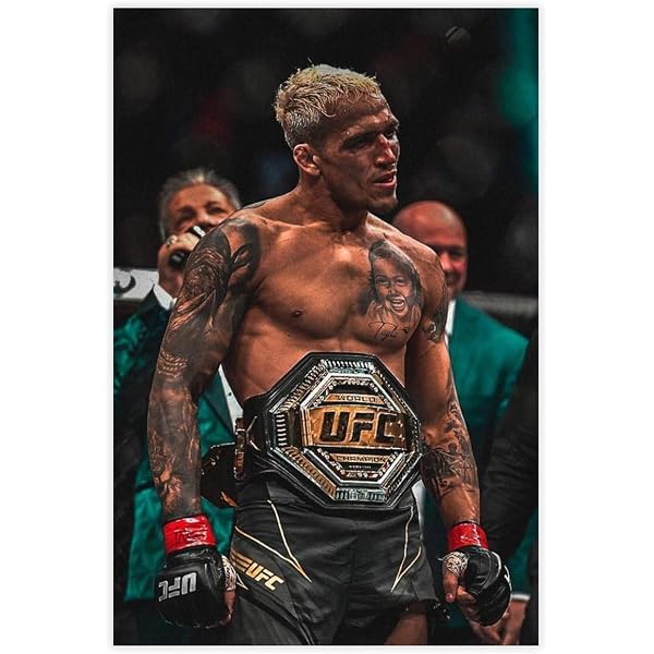 Maillot De Sport UFC Charles Oliveira - Noir, Unisexe, Pour Entraînement