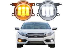 SDTSSYVE Fog Lights Led Daytime Running Lights for Honda Civic 10th Gen 2016-2020 Civic Sedan Coupe LX EX Hatchbak Civic Accessories fog lights assembly(Civic1620-fog-Led)