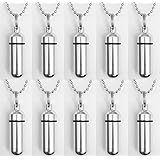 WSLHFEO Set of 10 - Lovely Cremation Urn Keepsakes with Engraved Heart - Includes Velvet Pouches, Ball-Chains, Fill Kit c