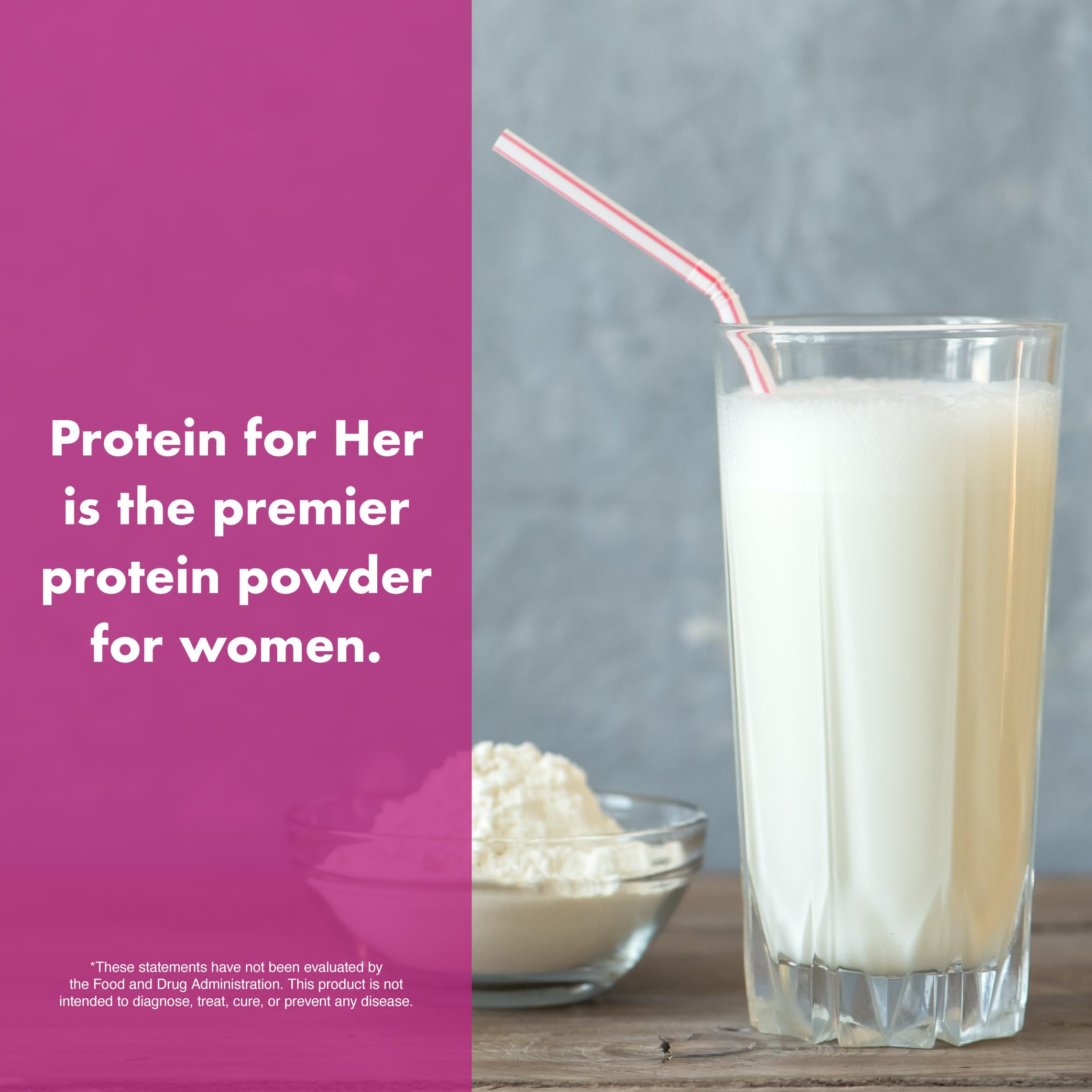 FoxyFit Protein for Her, Caramel Mocha Whey Protein Powder with CLA and Biotin for a Healthy Glow (1.85 lbs)