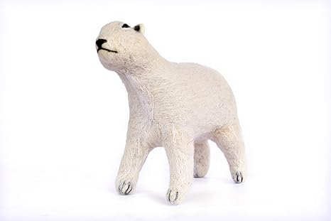 Hand Made Showpiece Felt Polar Bear Soft Plush Toy