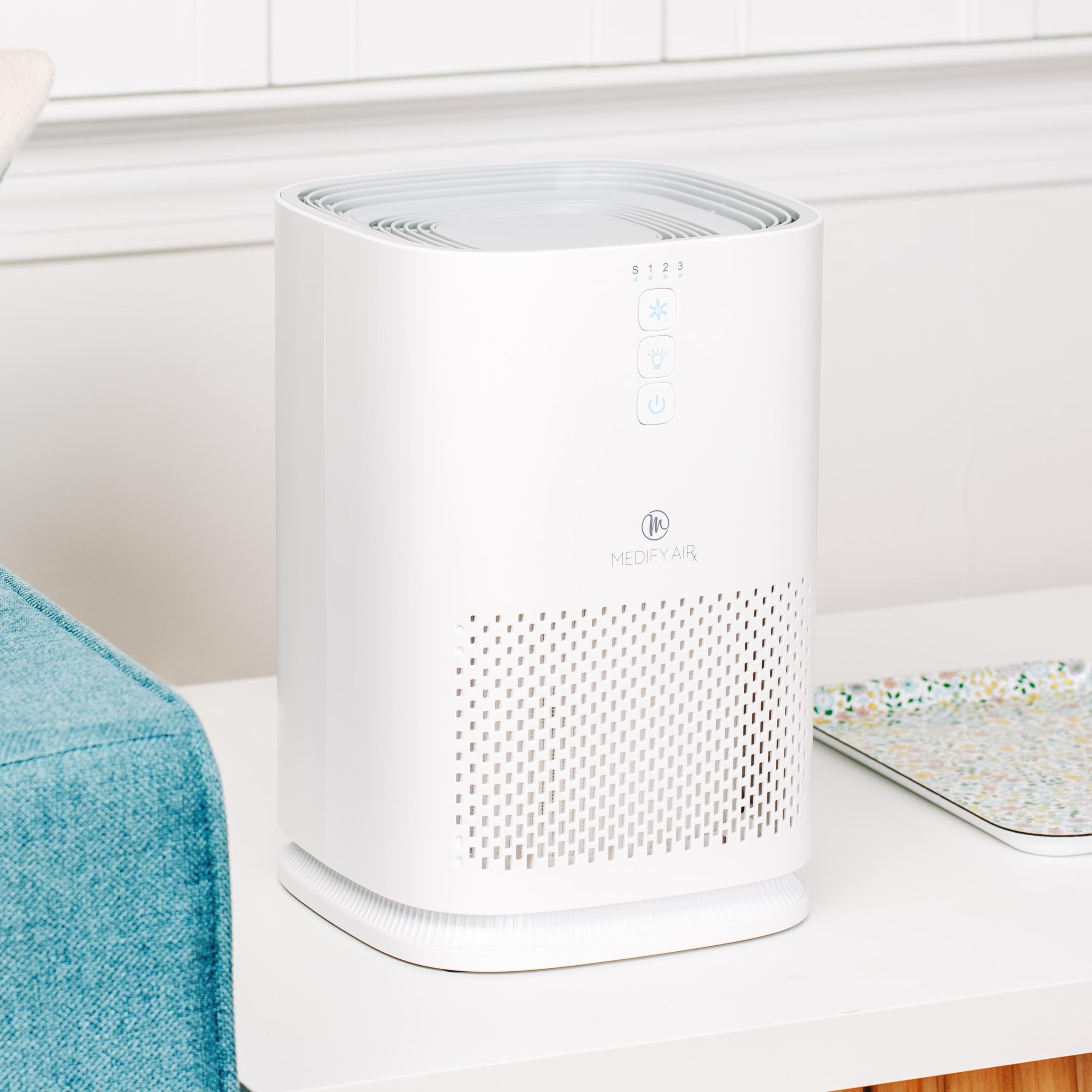 Medify MA-14 Air Purifier with True HEPA H13 Filter | 470 ft² per Hour for Smoke, Odors, Pollen, Pets | Removal to 0.1 Microns | White, 1-Pack