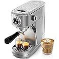 HIBREW H10B - 51mm Espresso Machine - Temperature & Cup Volume Adjustable at will - With Intelligent Display Screen & Pressure Gauge - Stainless Steel Body