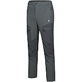 Little Donkey Andy Men's Fleece Lined Hiking Ski Snow Pants, Winter Windproof Softshell Pants, Warm and Water Repellent