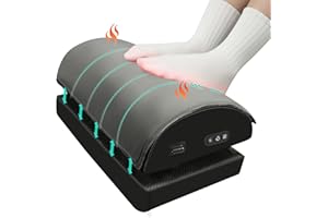 Snailax Foot Rest Under Desk, Foot Stool with Washable Cover, 2 Adjustable Heights, Footrest with Vibration Massage - Office 