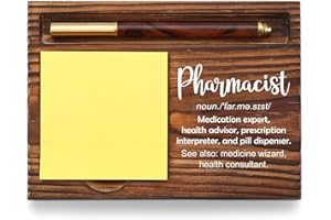 YODOCAMP Pharmacist Gift Sticky Note Holder, Pharmer Appreciation Gift, Thank You Gifts for Pharmacy Technician Future Pharmacist Pharmacology PHARMD Gift Self-Stick Note Pad Holders Desk Organizer TZP24