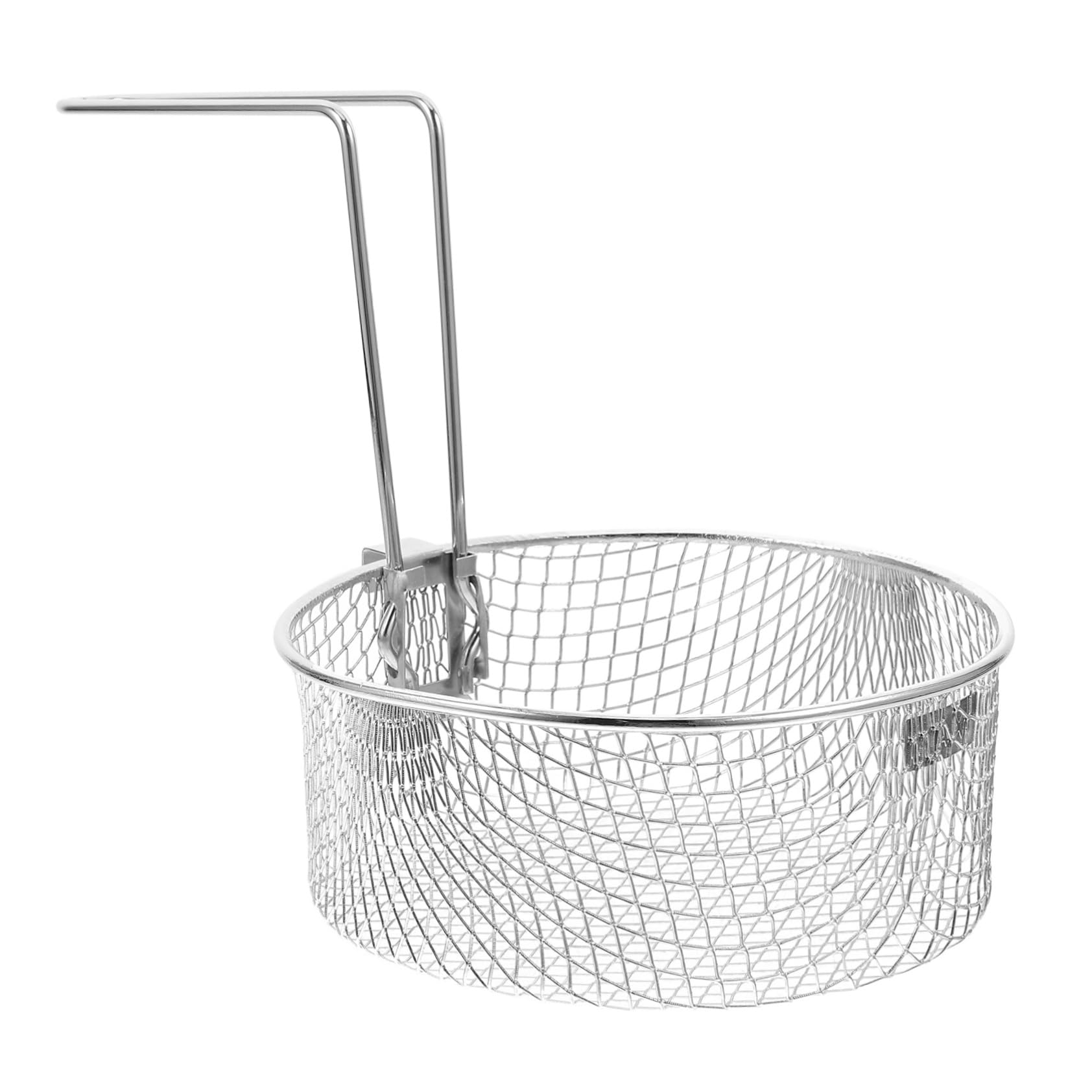 Photo 1 of ***MISSING HANDLE****BRIGHTFUFU Deep Fryer Basket with Handle Chips Fry Basket Metal Multipurpose Stainless Steel Silver