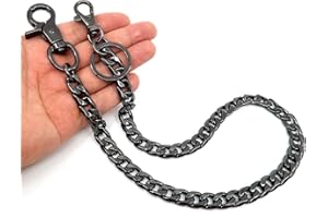 newtro Wallet Chain Men Women Boy Girl, Biker Motorcycle Pants Jean Punk Long Key Chain Black Gold Silver 26 Types