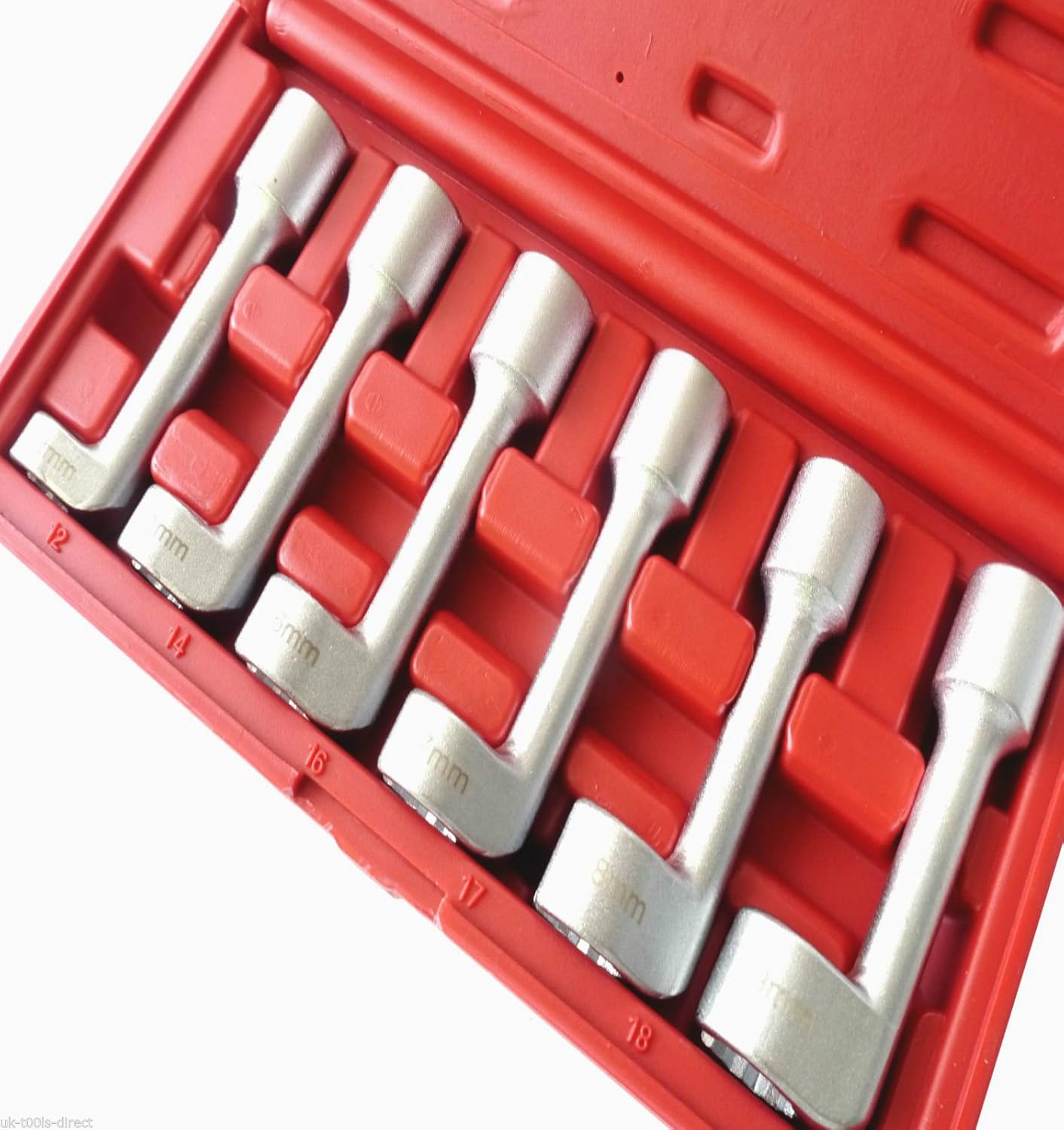 6PC FUEL INJECTOR INJECTION SOCKETS OPEN END 12" DRIVE 12,14,16,17,18