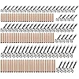 YUFANNET 300Pcs 3-in-1 Furniture Connecting Hardware Cam Lock Fasteners Kit,Cam Fitting & Wood Dowel Pins & Pre-Inserted Nut Cam Locks for Furniture Crib Cabinet Drawer Wardrobe Splicing